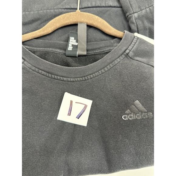 Adidas Womens Sweatshirt Size Small Black Crewneck Long Sleeve - Picture 16 of 16